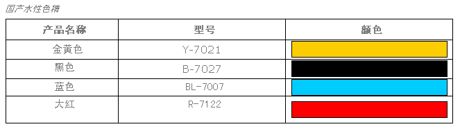 国产水性色精色卡